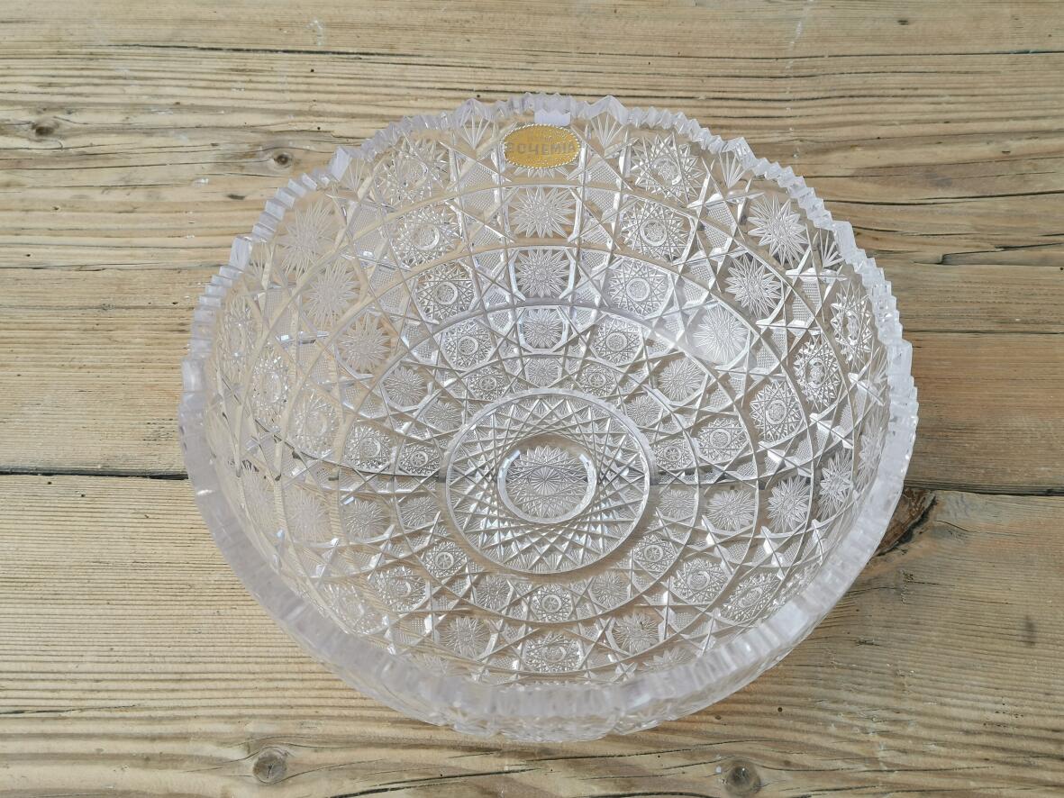Schüssel aus transparentem Bleikristall - Bohemia 
