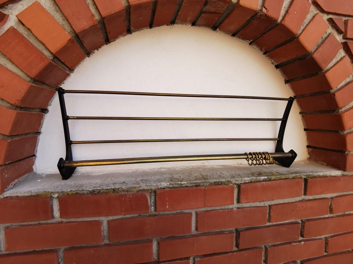 Messinggarderobe 60er Jahre