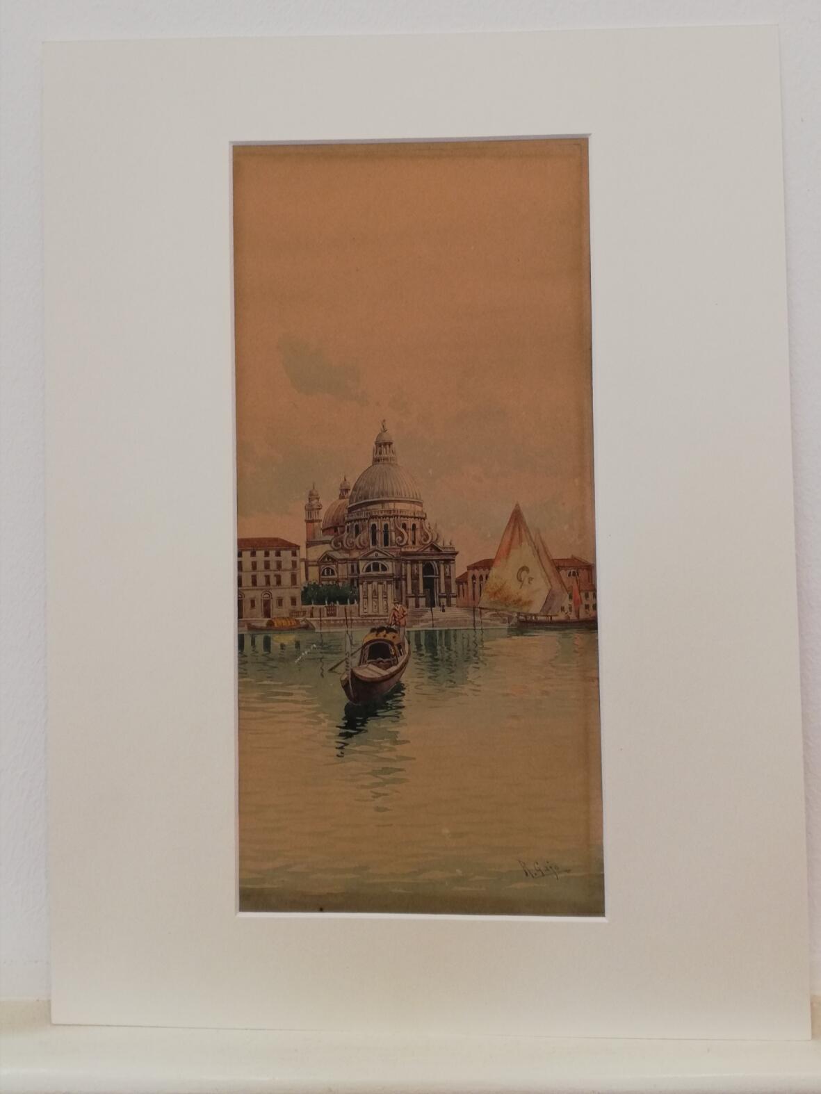 R.Gajo Aquarell  -  Santa Maria della Pietà (Venedig)