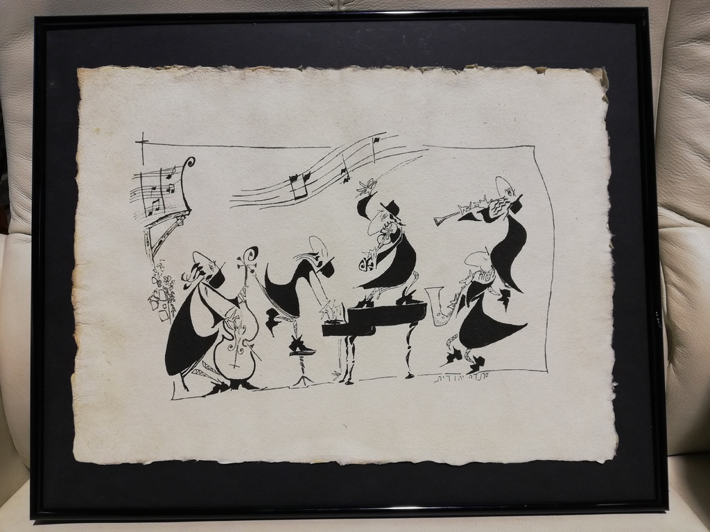 Jüdische Musikgruppe- Lithographie
