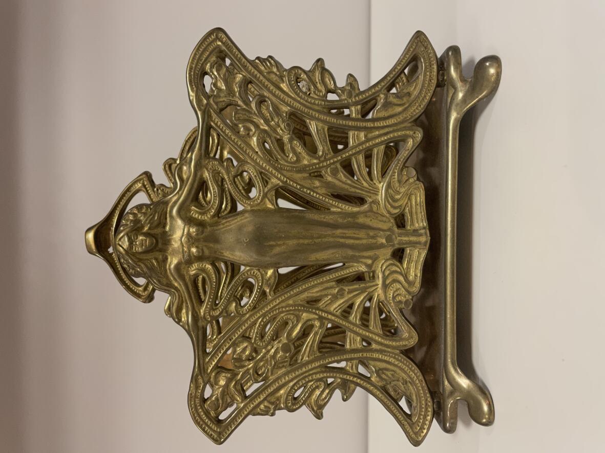 Französischer Jugendstil Briefständer - Messing
