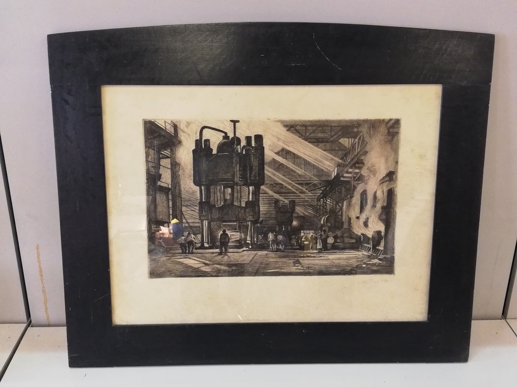 Lithographie ,, Stahlwerk 