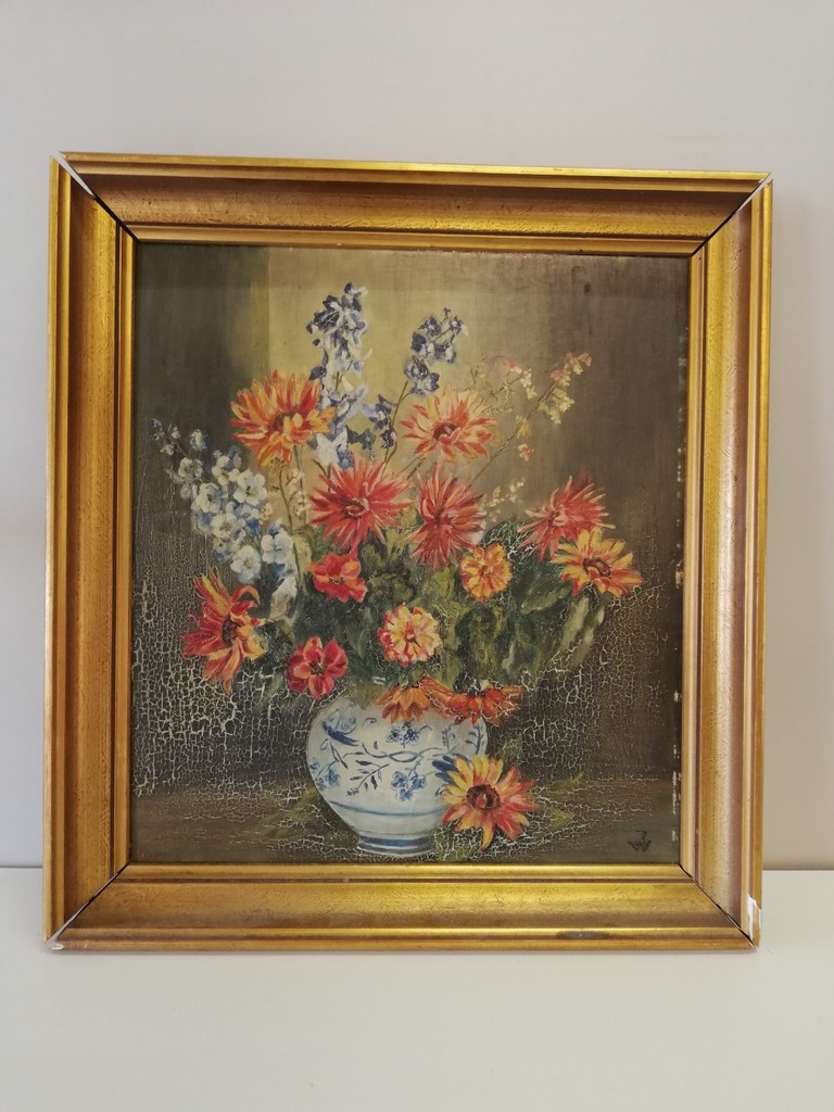 Stilleben mit Rot-Gelben Blumen