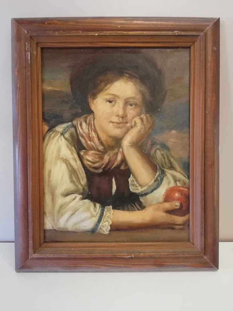 Jugendlicher mit Apfel