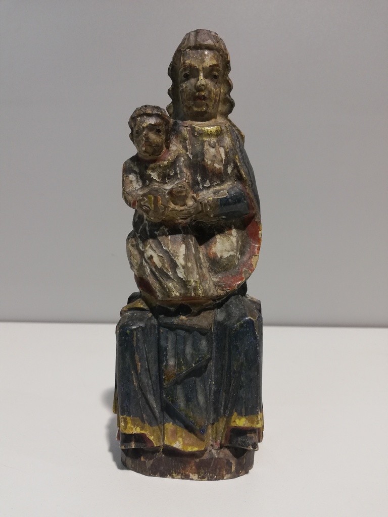Holzstatuette Maria mit Kind