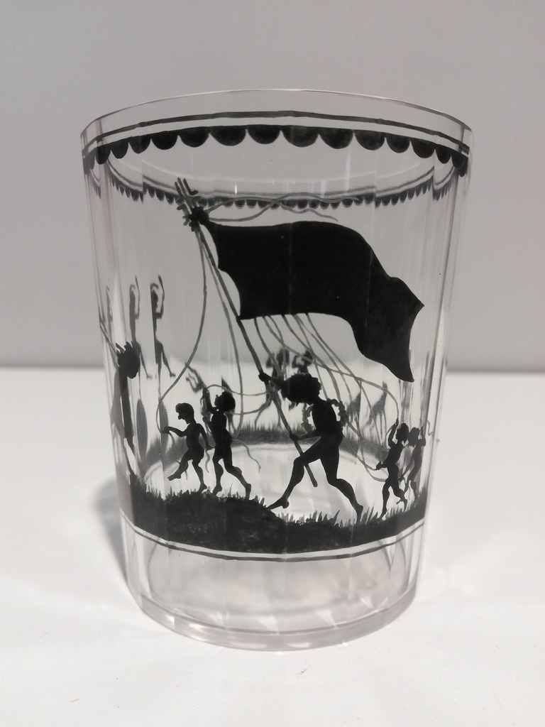 Silhouettenmalerei- Haida/Steinschönau ,, Spielende Kinder ,,