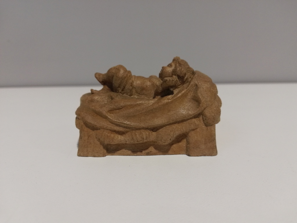 Kleiner Jesuskind aus Holz Krippenfigur
