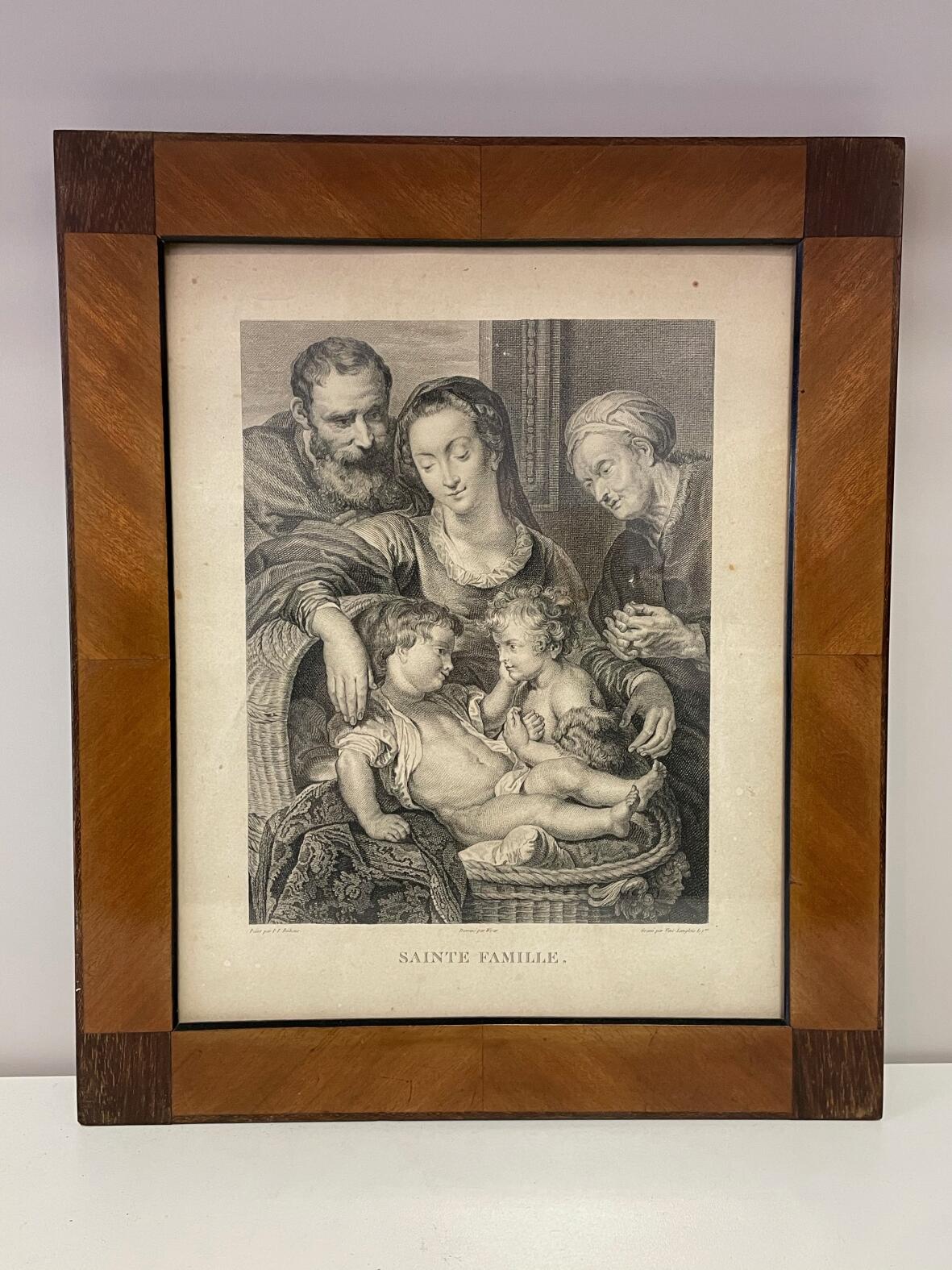 Nach Peter Paul Rubens, Heilige Familie, Kupferstich