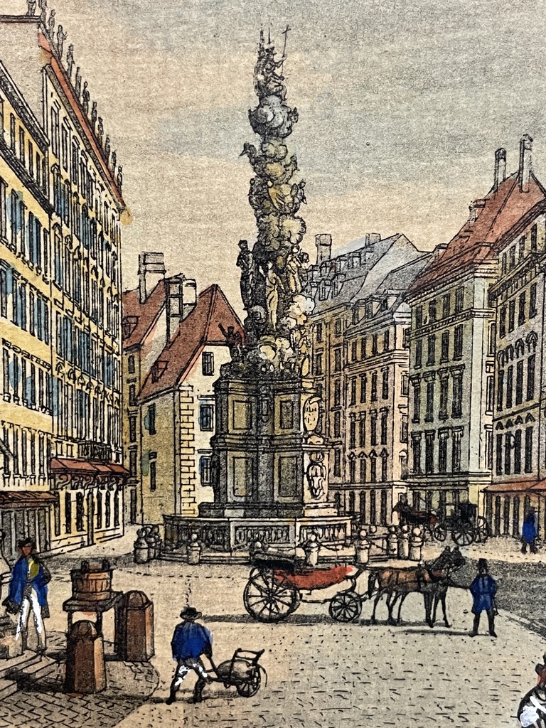 Wiener Graben, Kolorierter Kunstdruck